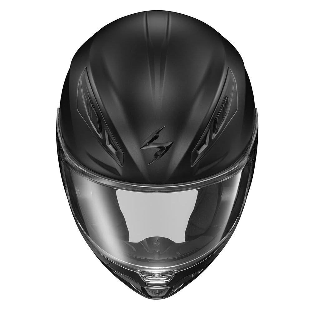 ScorpionEXO R430 shield with no-fog coating for clear vision.