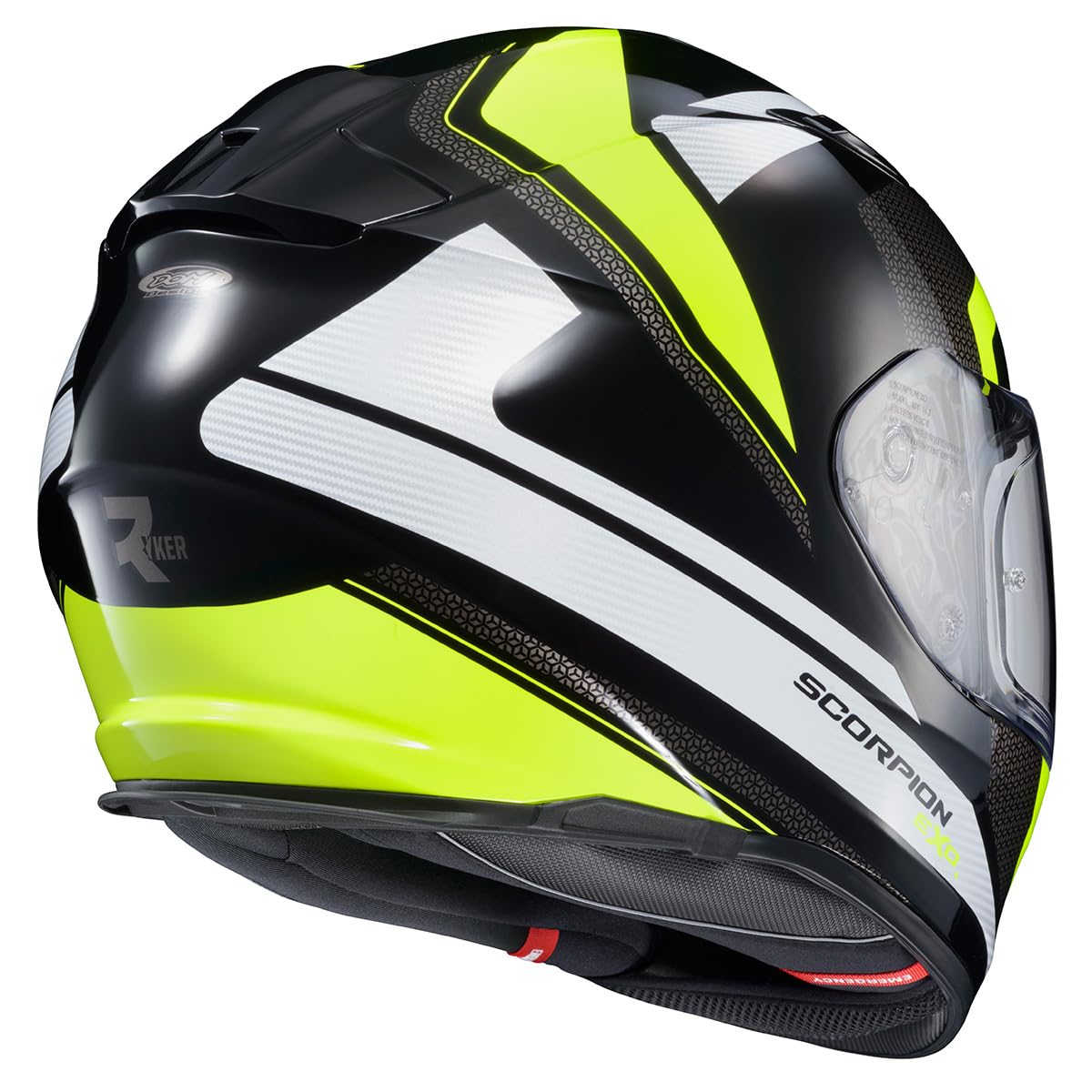 ScorpionEXO Ryzer EverClear sun visor reduces glare.