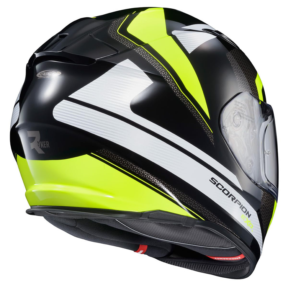 ScorpionEXO Ryzer EverClear sun visor reduces glare.