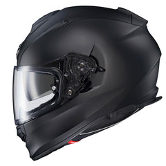 ScorpionEXO Ryzer full-face helmet front view, showing the sturdy polycarbonate shell for reliable protection.