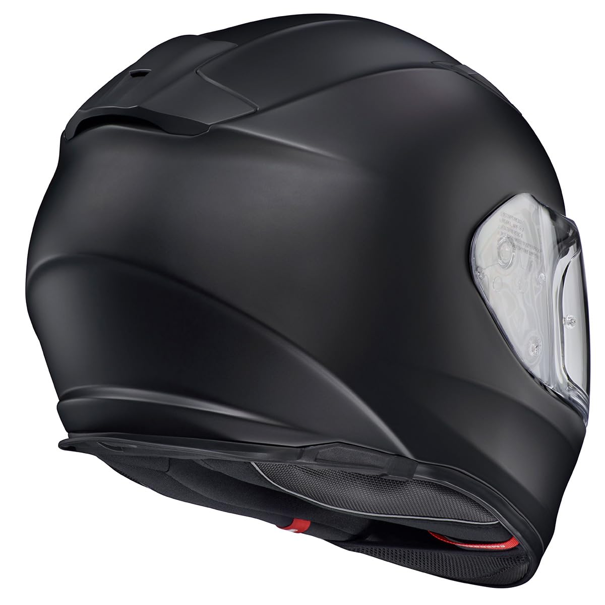 ScorpionEXO Ryzer interior liner and cheek pads supporting eyeglasses for long rides.