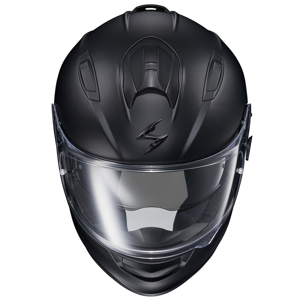 ScorpionEXO Ryzer shield-open view for easy shield changes and visibility