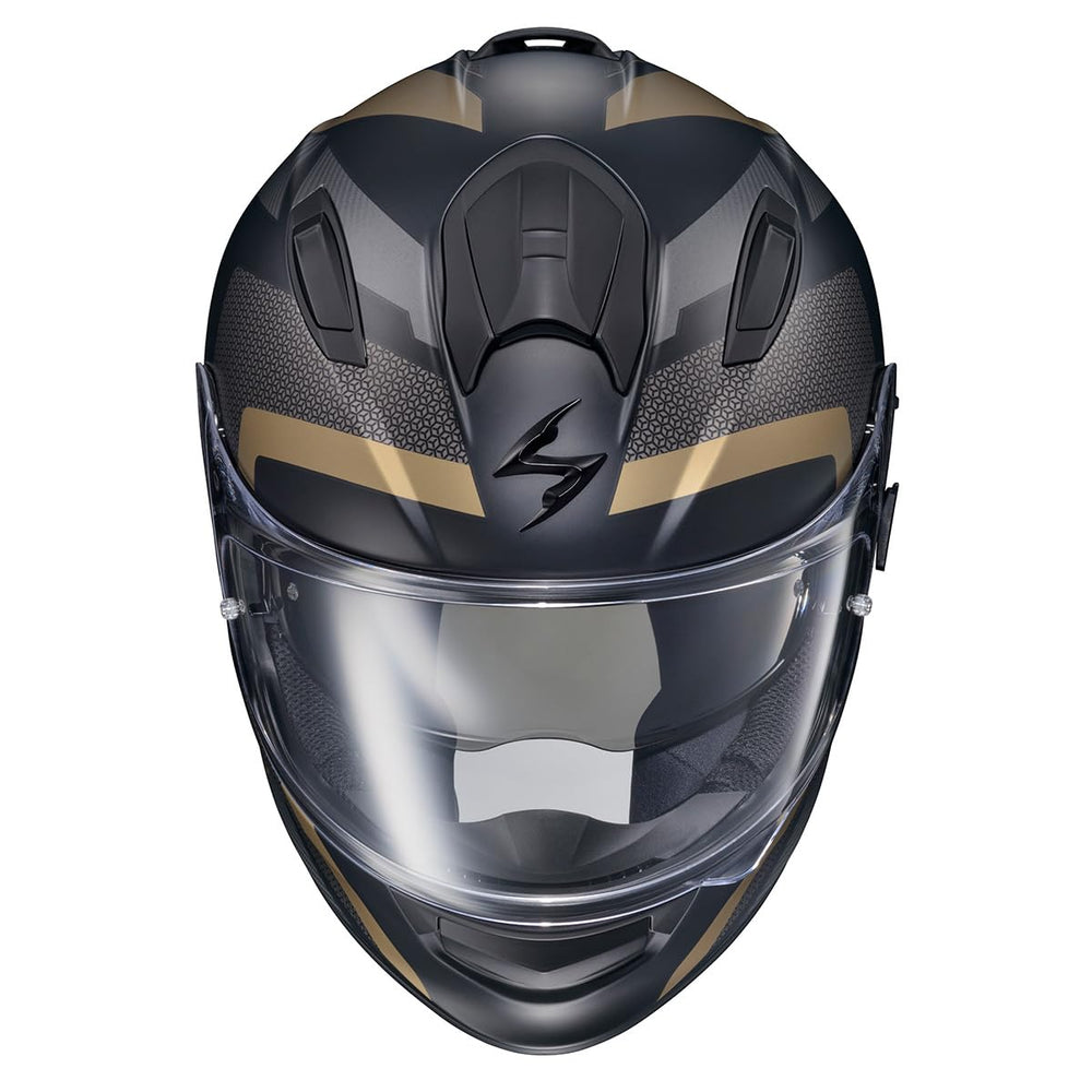 ScorpionEXO Ryzer integrated speaker pockets enable easy Bluetooth compatibility on the road.