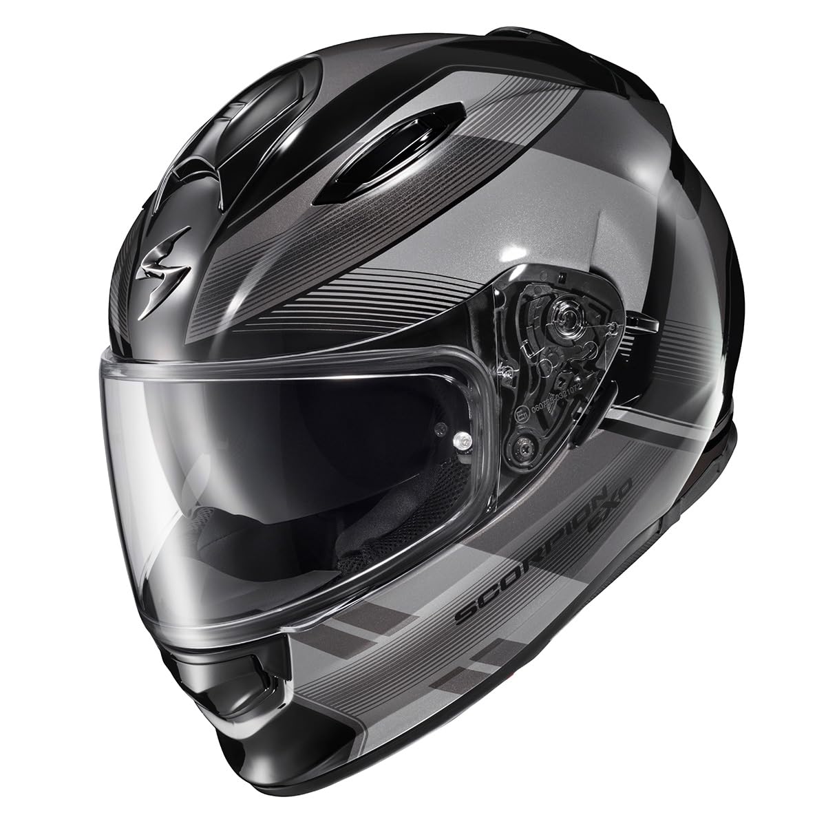 ScorpionEXO Ryzer sun visor down for glare control during daytime rides