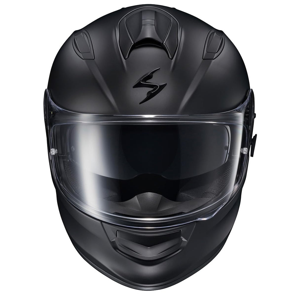 ScorpionEXO Ryzer retractable sun visor reduces glare on bright days.