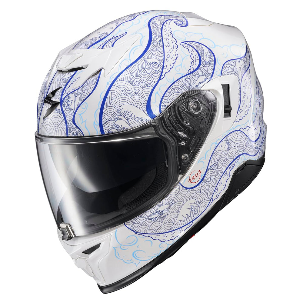 ScorpionEXO T520 aero-skirt chin curtain reduces wind noise