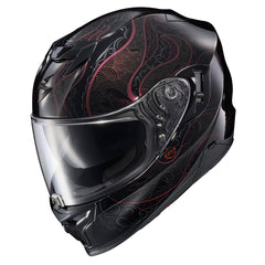 ScorpionEXO T520 full-face helmet side view in black-chameleon showing sleek fit