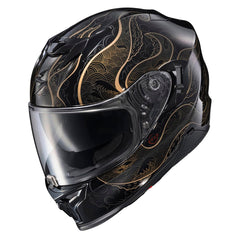 ScorpionEXO T520 side view with Bluetooth pockets for hands-free riding.