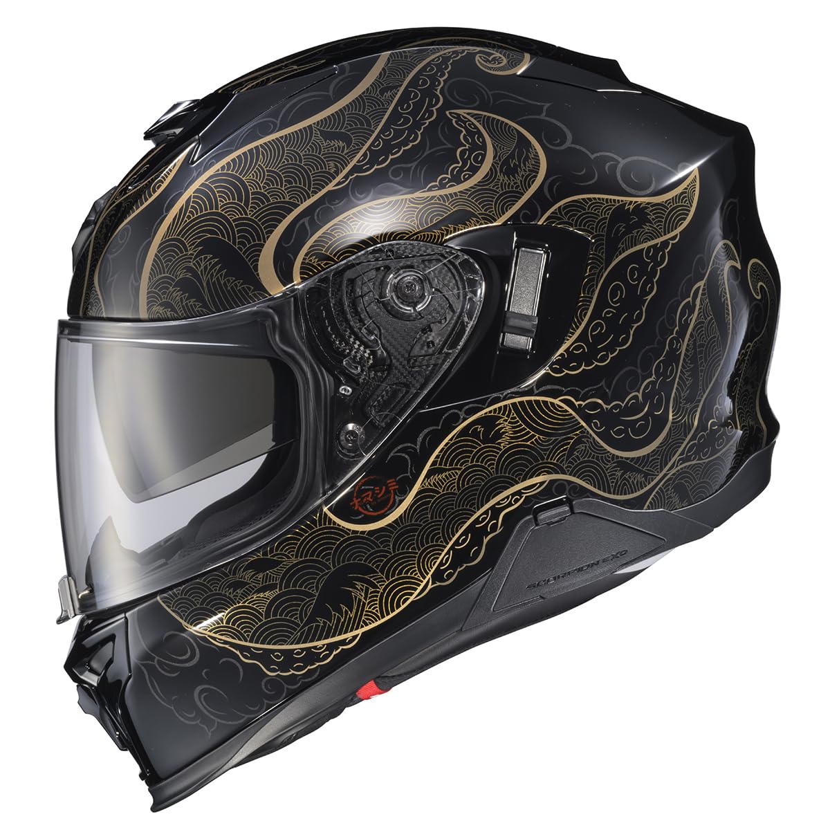 ScorpionEXO T520 shell close-up highlights durable protection for long highway trips