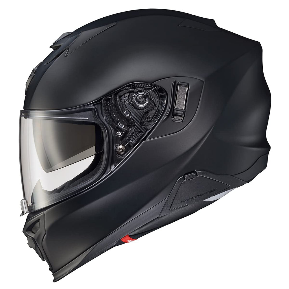 ScorpionEXO T520 top ventilation closeable vents, keep cool during long rides.