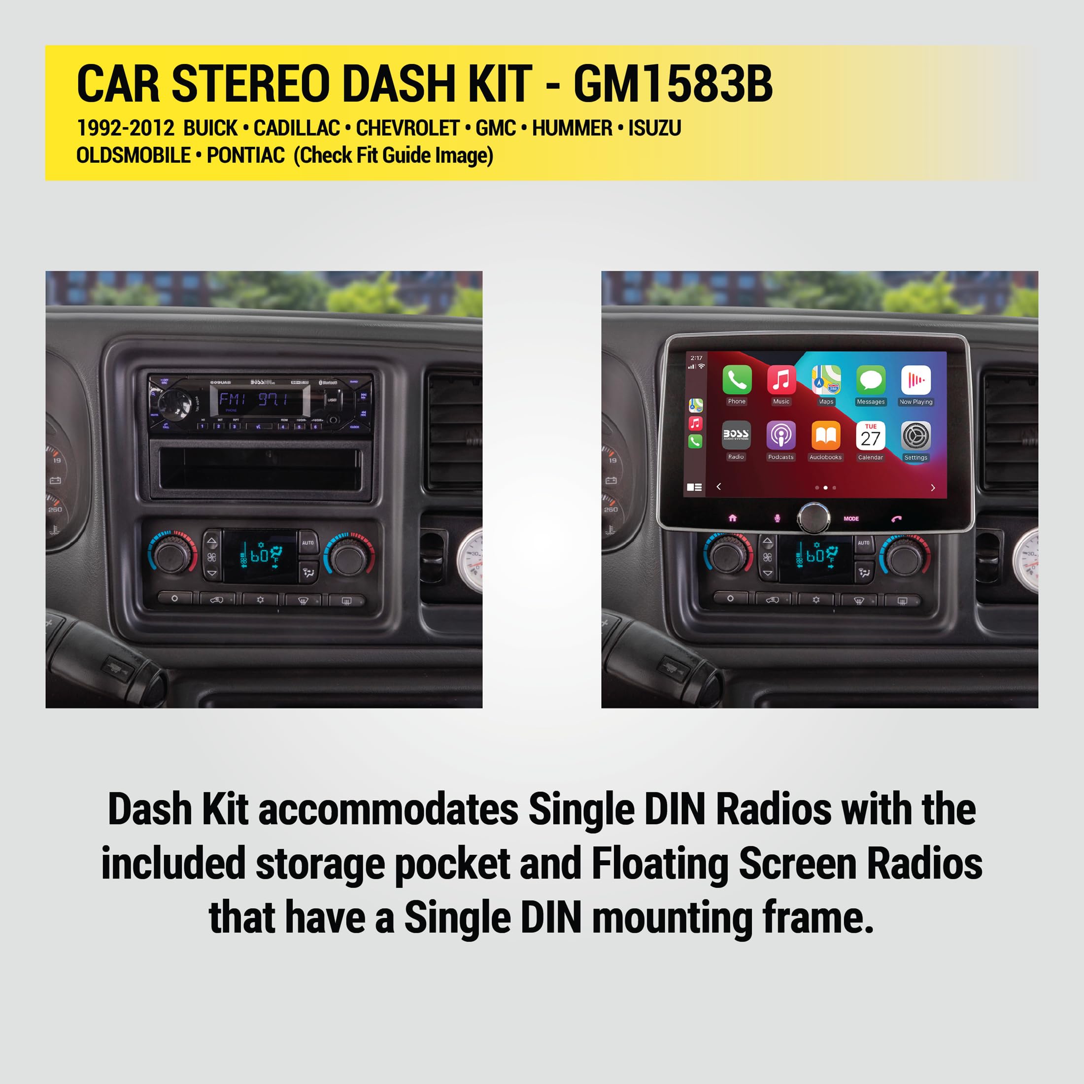Scosche GM1583B dash kit durable construction withstands daily use