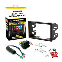 Scosche ICVW5BN dash kit front view ensures secure, factory-like appearance.