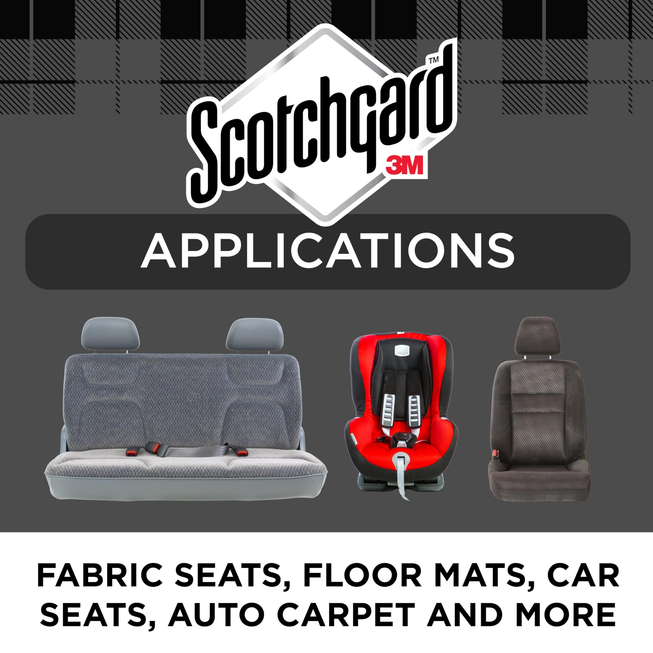 Scotchgard 4104D child seat protection in a vehicle interior