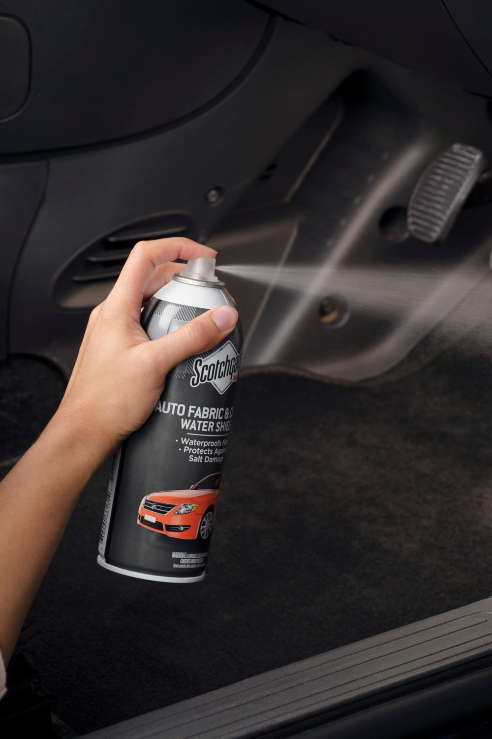 Scotchgard Auto Spill Defense: helps interiors stay cleaner between washings.
