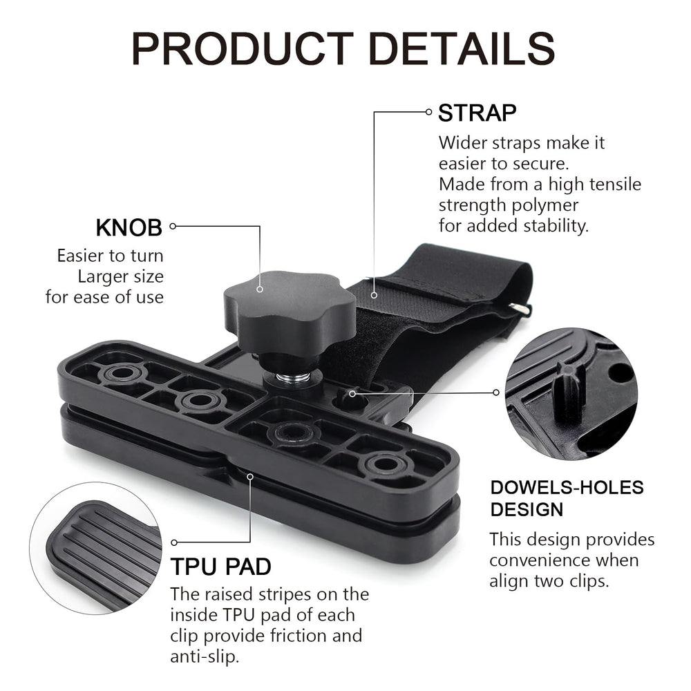 scottchen PRO awning clamps knob screw adjustment enables quick, secure tightening.