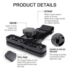 scottchen PRO awning clamps knob screw adjustment enables quick, secure tightening.