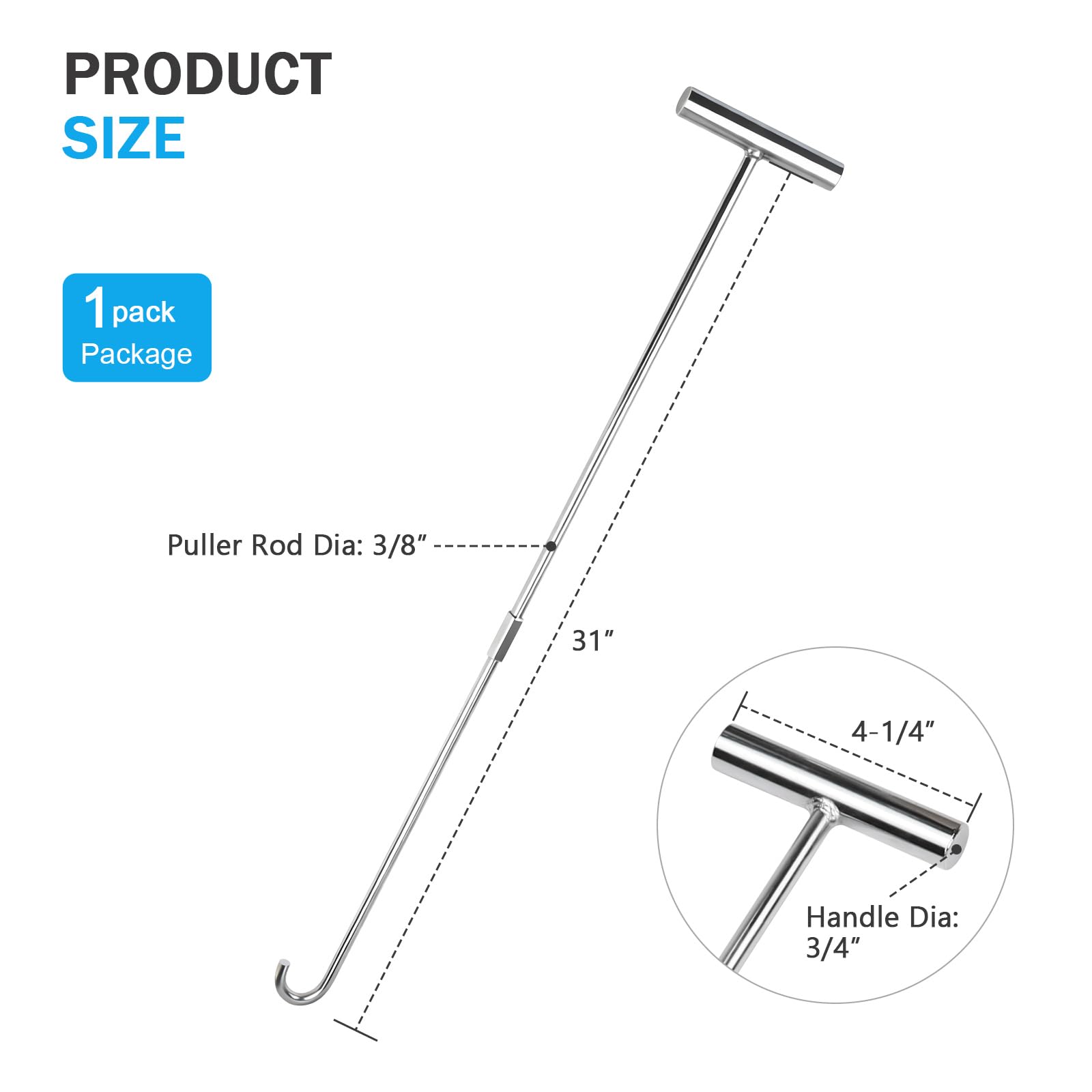 Scottchen PRO pin puller chrome handle provides strong grip