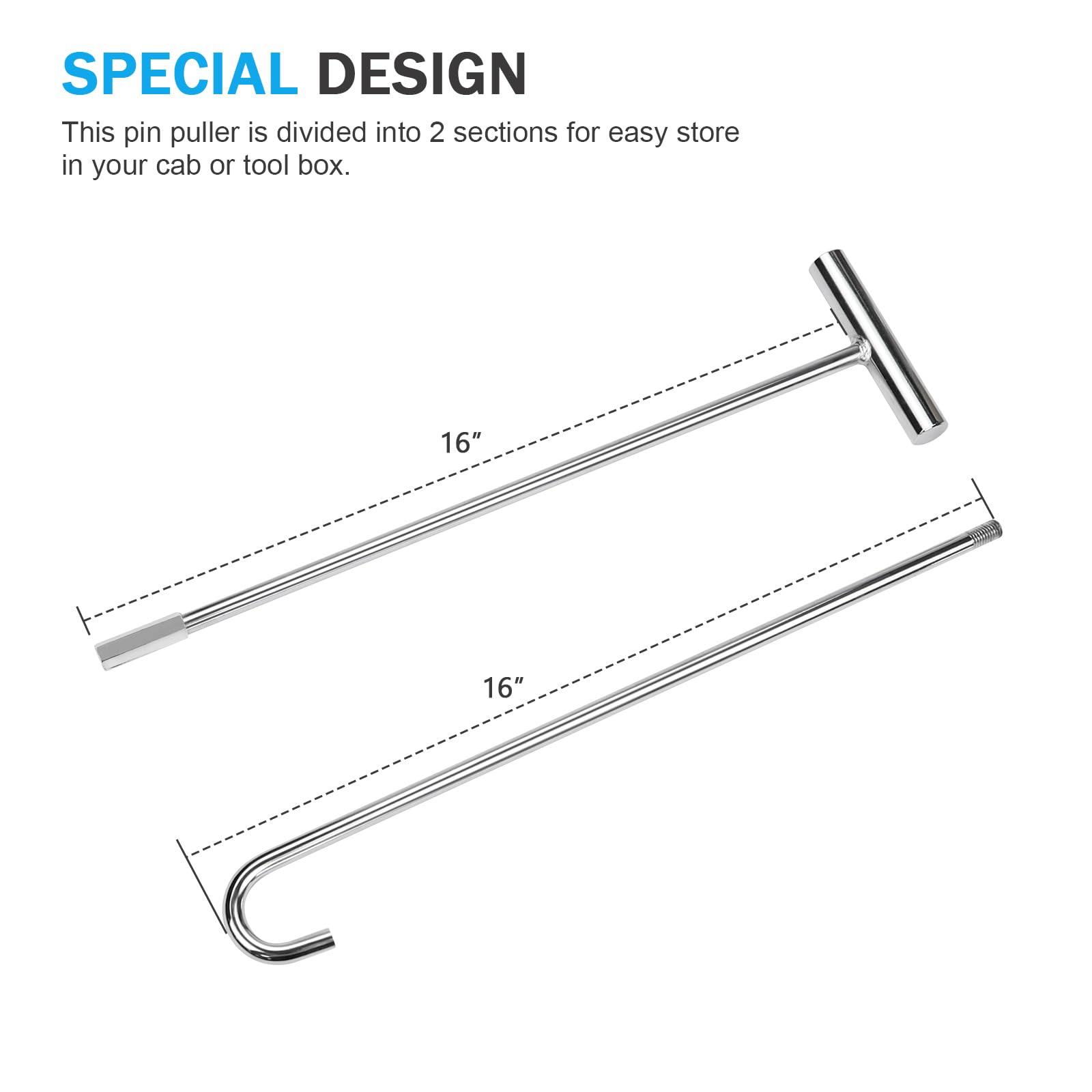 Scottchen PRO pin puller two-section design stores easily