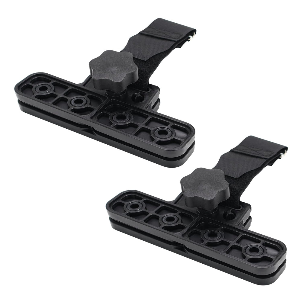 scottchen PRO RV Awning Clamps assembly demonstrates secure, wind-resistant mounting.