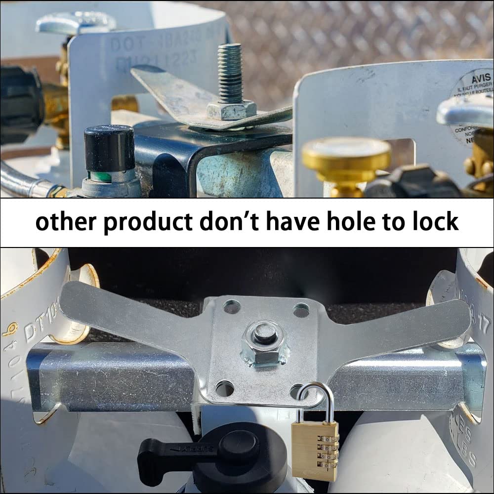 scottchen PRO top wingnut plate secures the RV tank with stable, reusable hardware