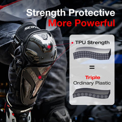 Scoyco knee pads 3-structure design moves with you for flexible protection.