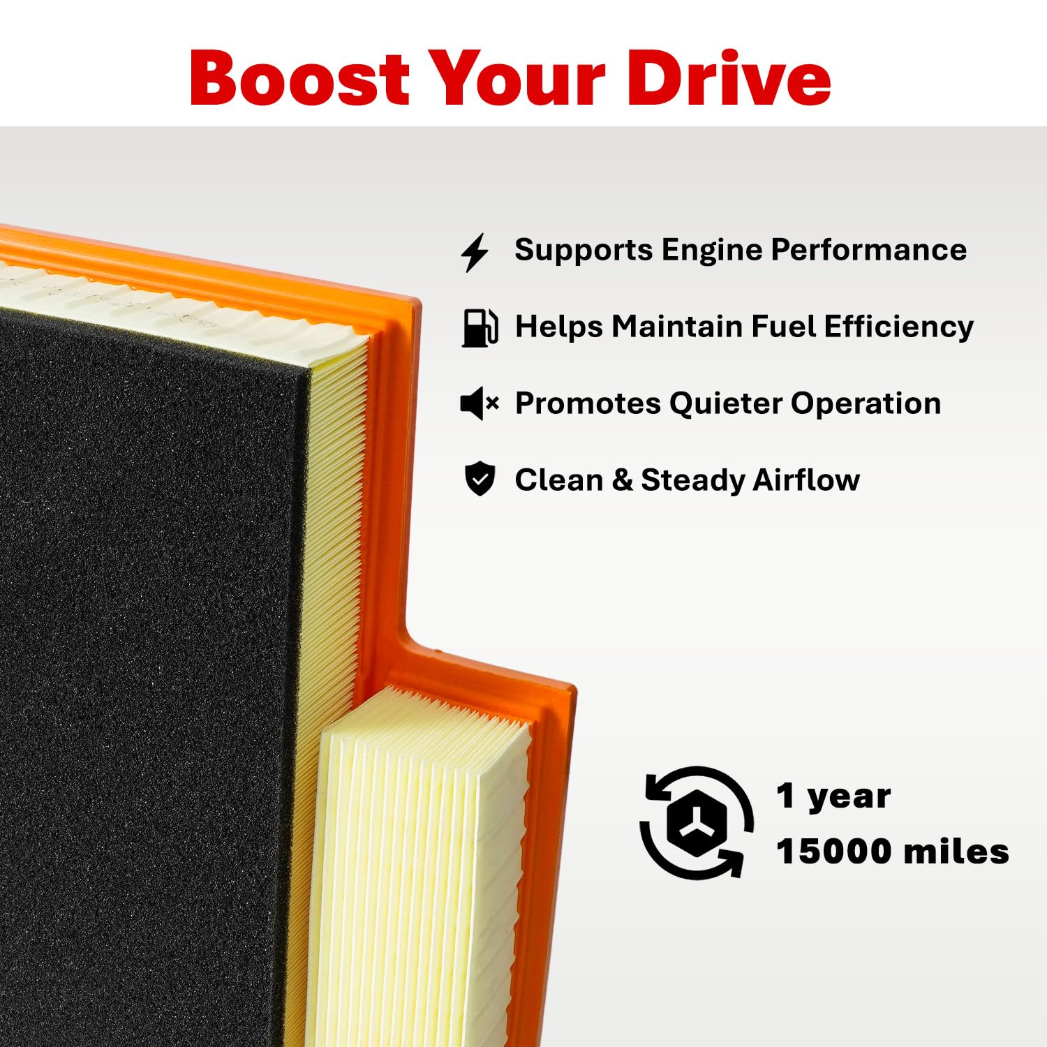 Screw Rhino activated carbon layer for odor control in cabin air.