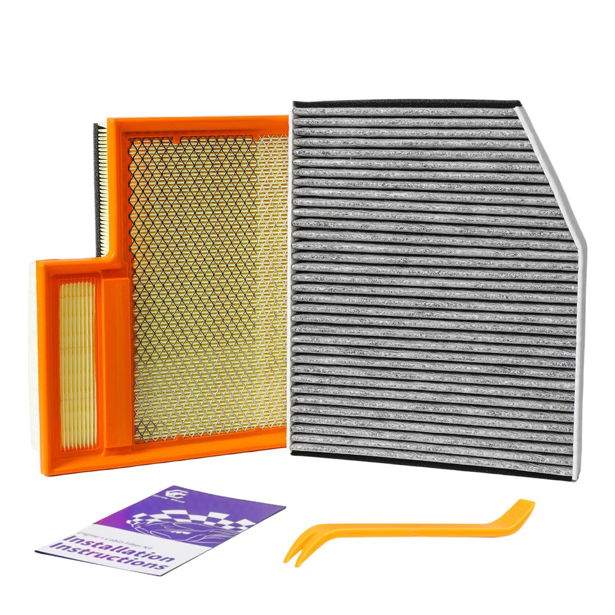 Screw Rhino engine air filter pack for Ford Transit engines, improves airflow and protection.