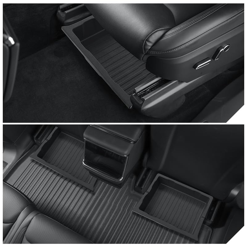 SCREW RHINO under-seat storage box open to reveal waterproof inner layer for damp items