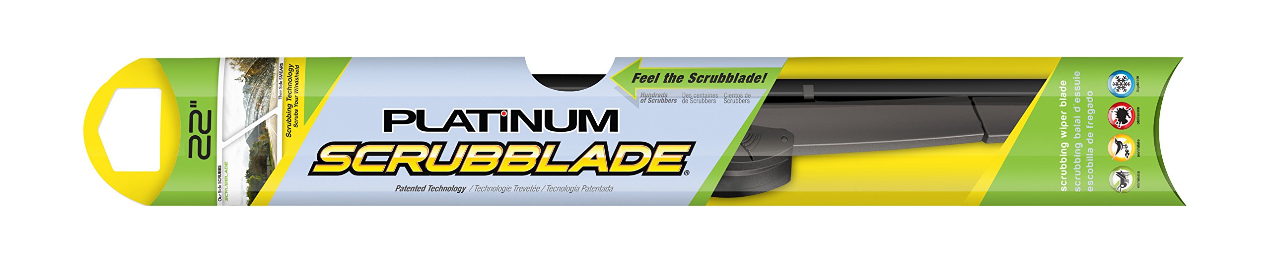 Scrubblade Platinum HS2200 showing triangular scrubbers for better bug and water removal.