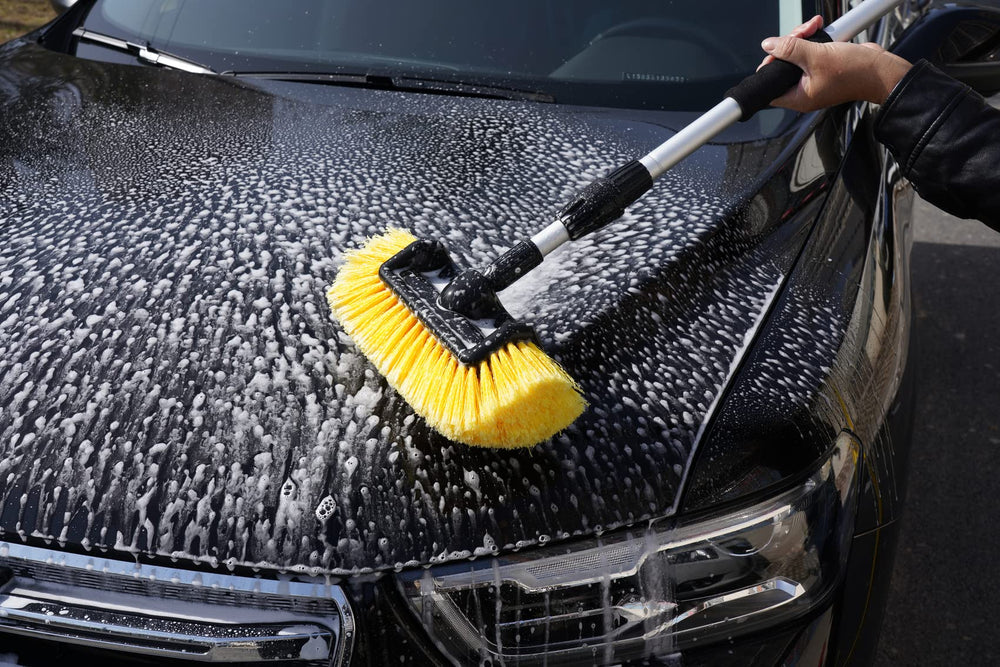 SCRUBIT durable bristles maintain shape for long-lasting car washing.
