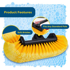 SCRUBIT quad all-sides soft bristles close-up for thorough scrubbing.