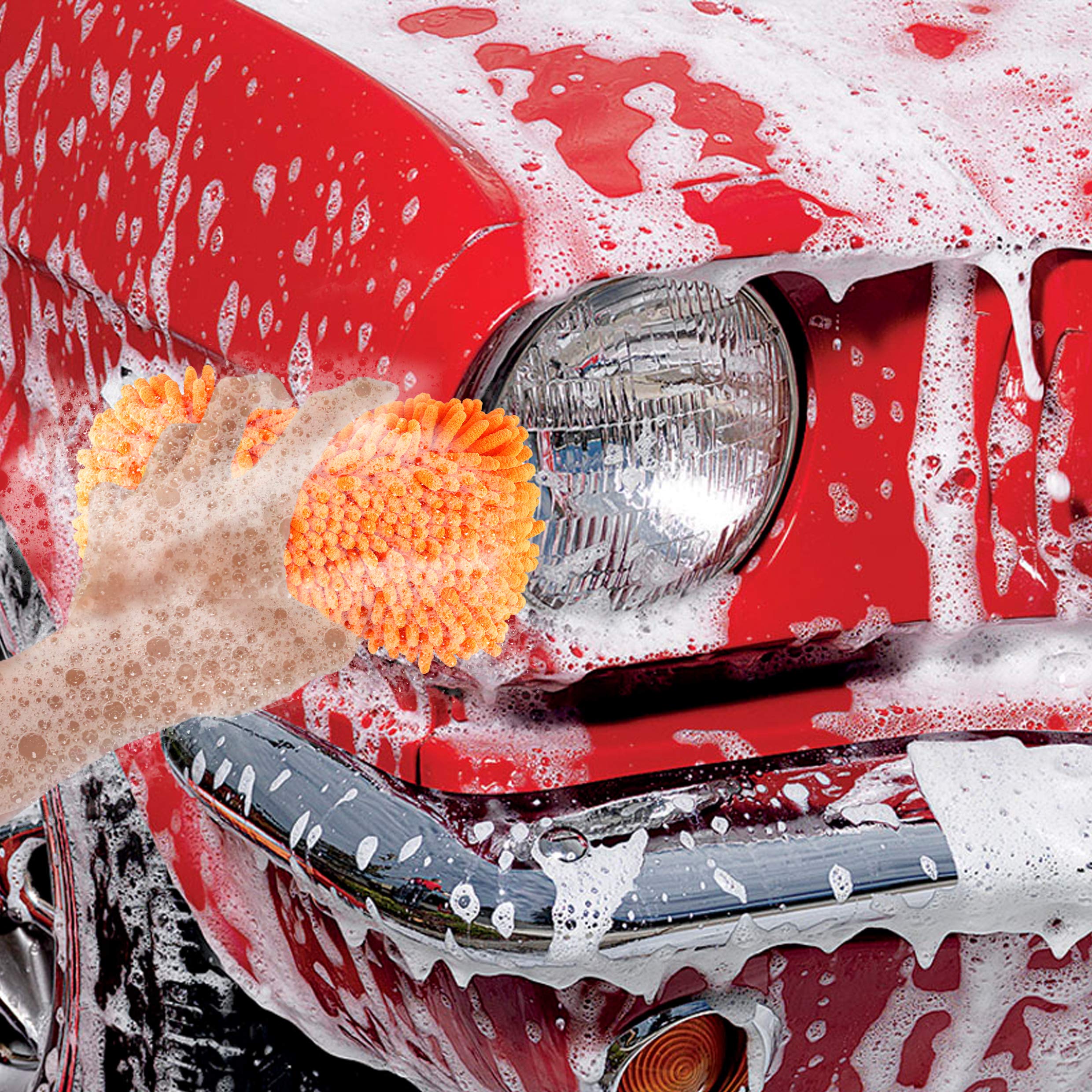 SCRUBIT sponge close-up showing durable microfiber construction for long lasting use.