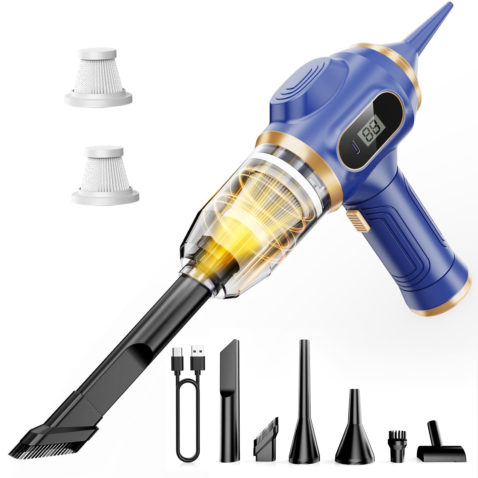 Scstartx car vacuum cordless compact design for easy on-the-go cleaning
