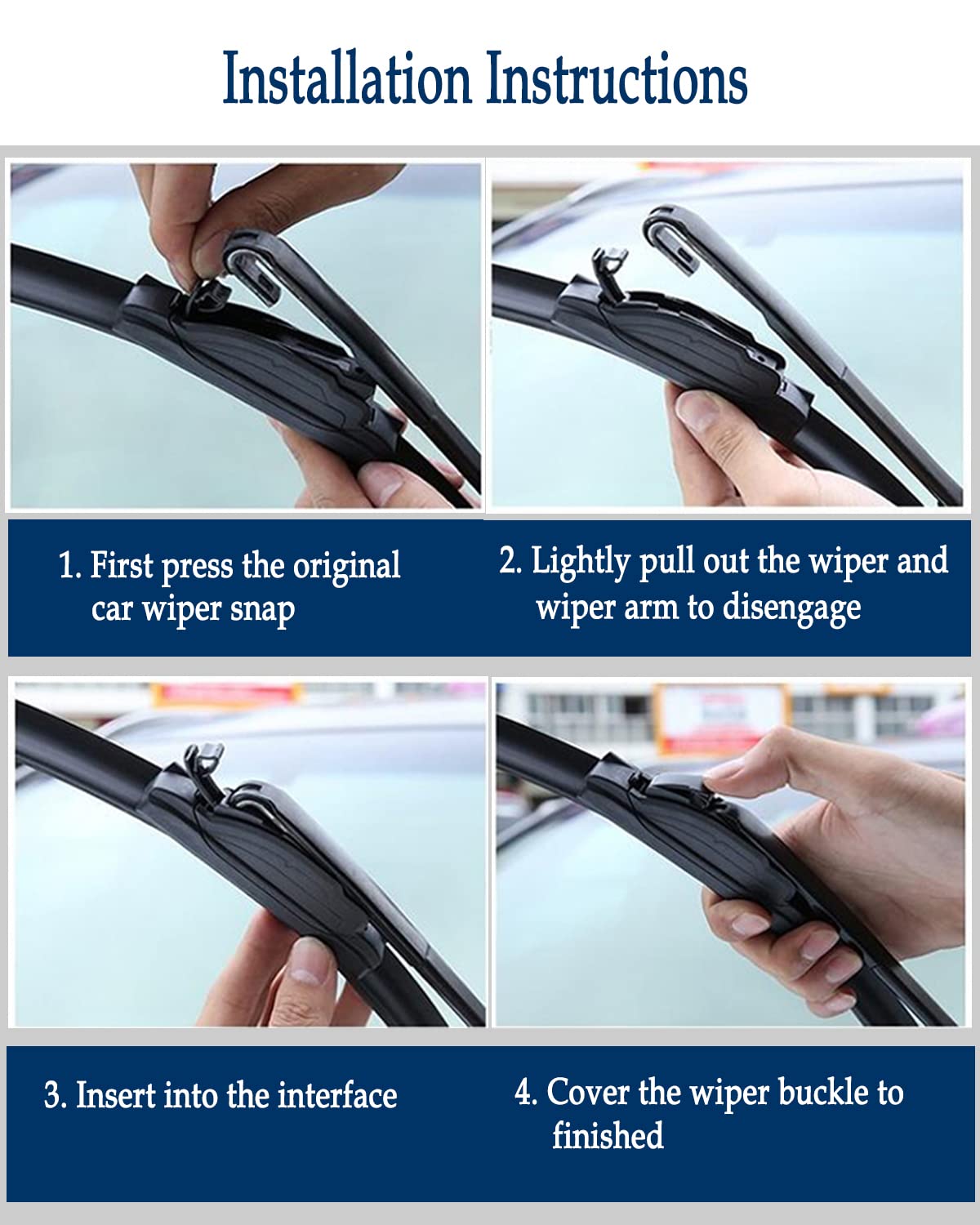 sctioansn Prius rear 16-inch wiper blade for rain visibility