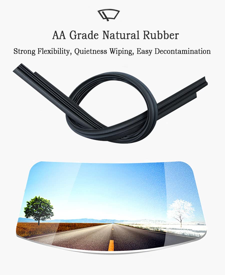 Sctioansn wiper blades with J-Hook mount closeup shows quick installation compatibility.
