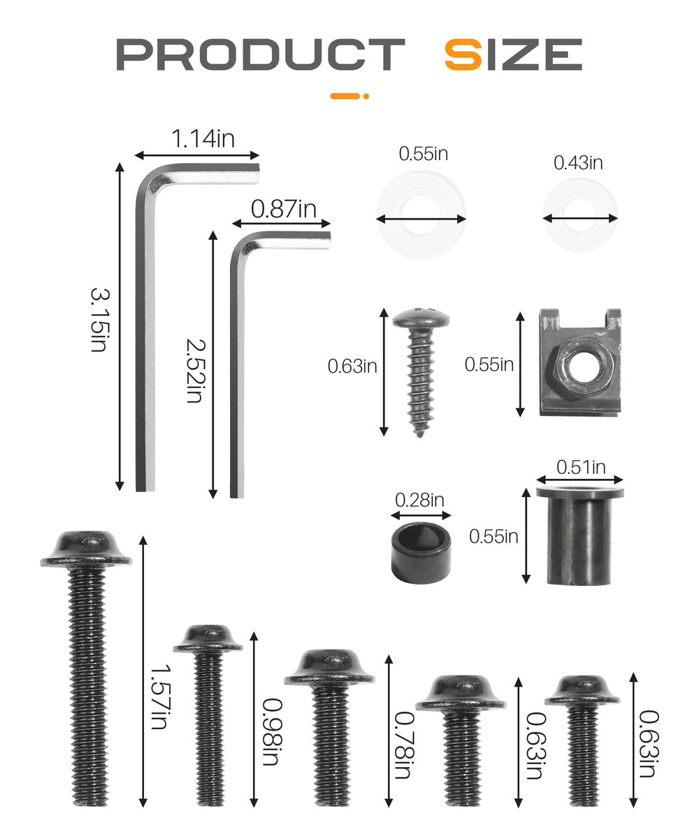 SCUARI aluminum M6 bolts 40mm for durable fairing mounting.