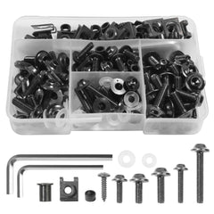 SCUARI motorcycle fairing bolt kit packaging showing the complete 177-piece set.