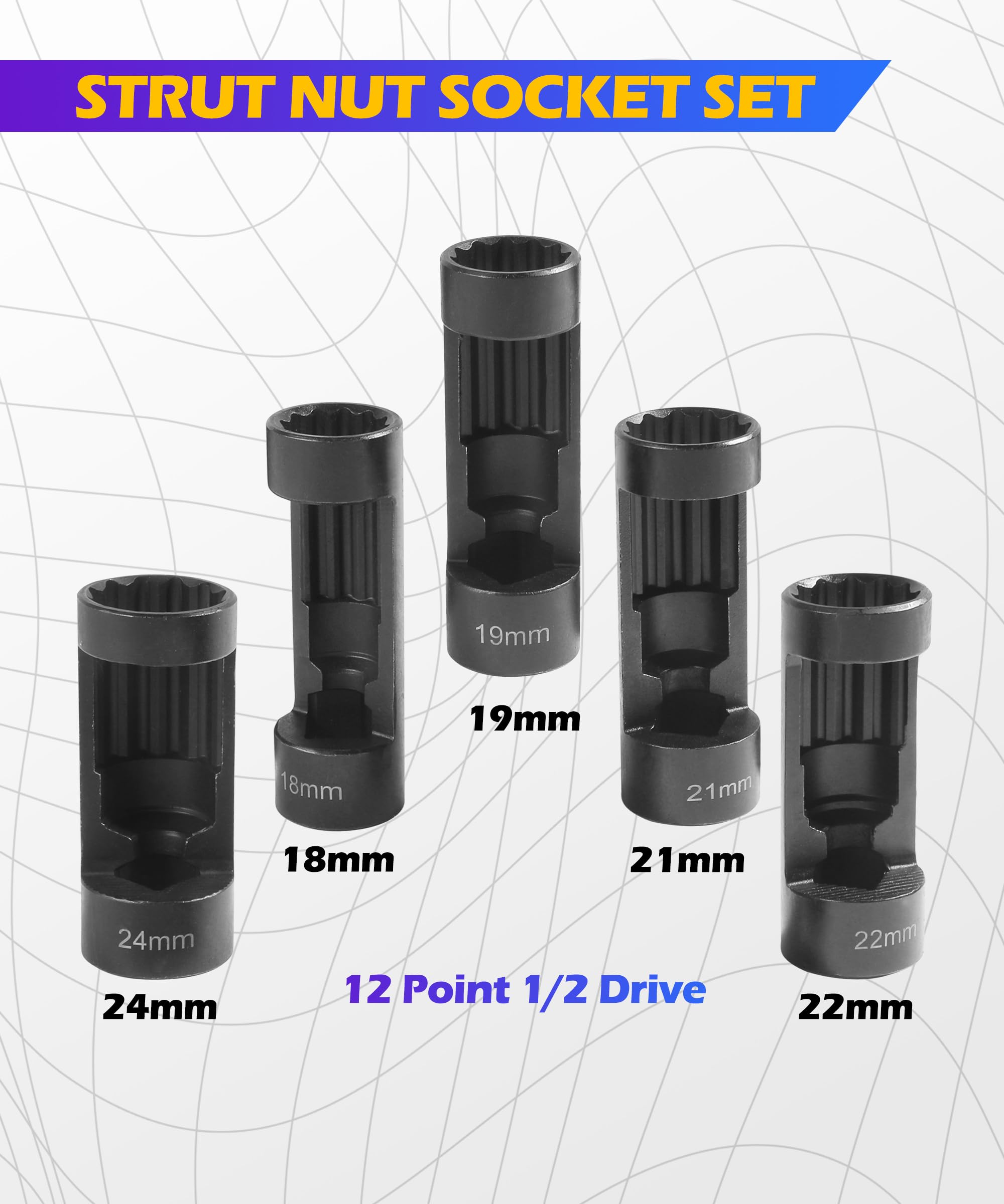 SCUARI strut nut socket 19mm for reliable vehicle servicing