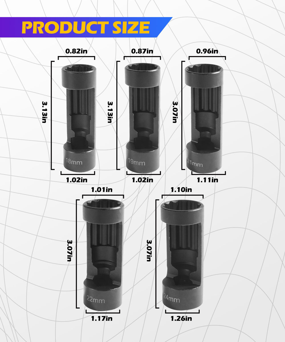 SCUARI strut nut socket set packaging keeps all sizes organized