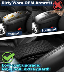 SDPVorn armrest cover diamond-pattern stitching adds luxury and durability for Bronco Sport.