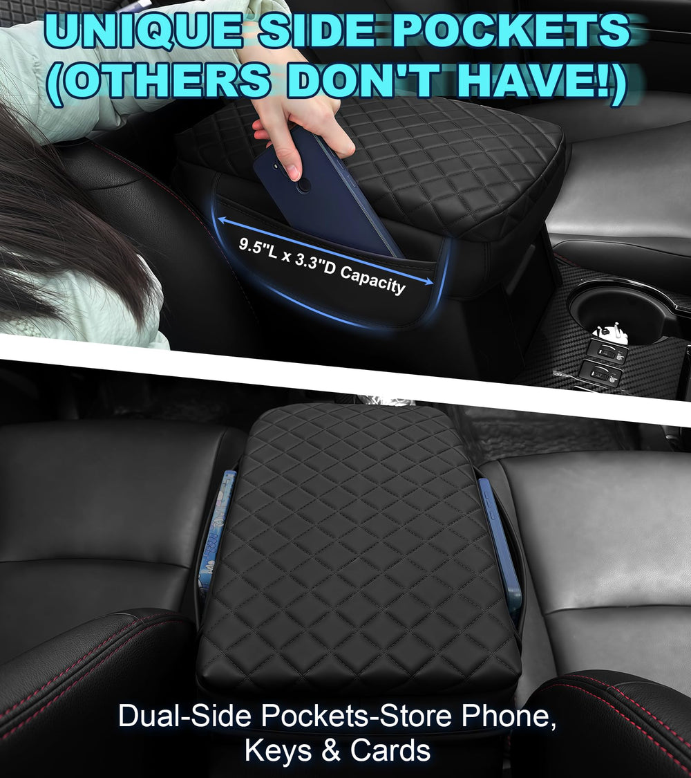 SDPVorn armrest cover diamond pattern stitching for premium look