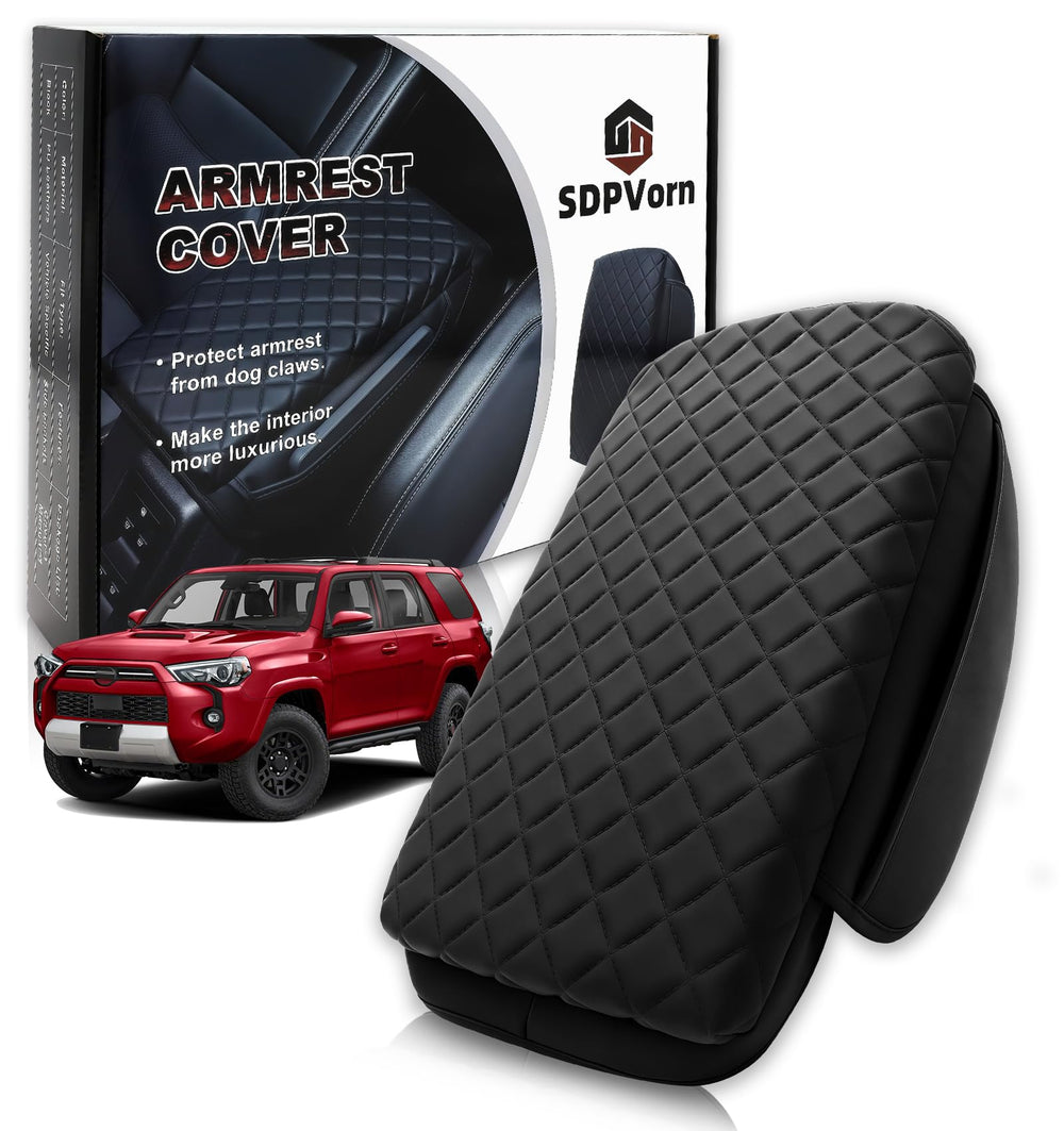 SDPVorn armrest cover top view with protective faux leather for 4Runner