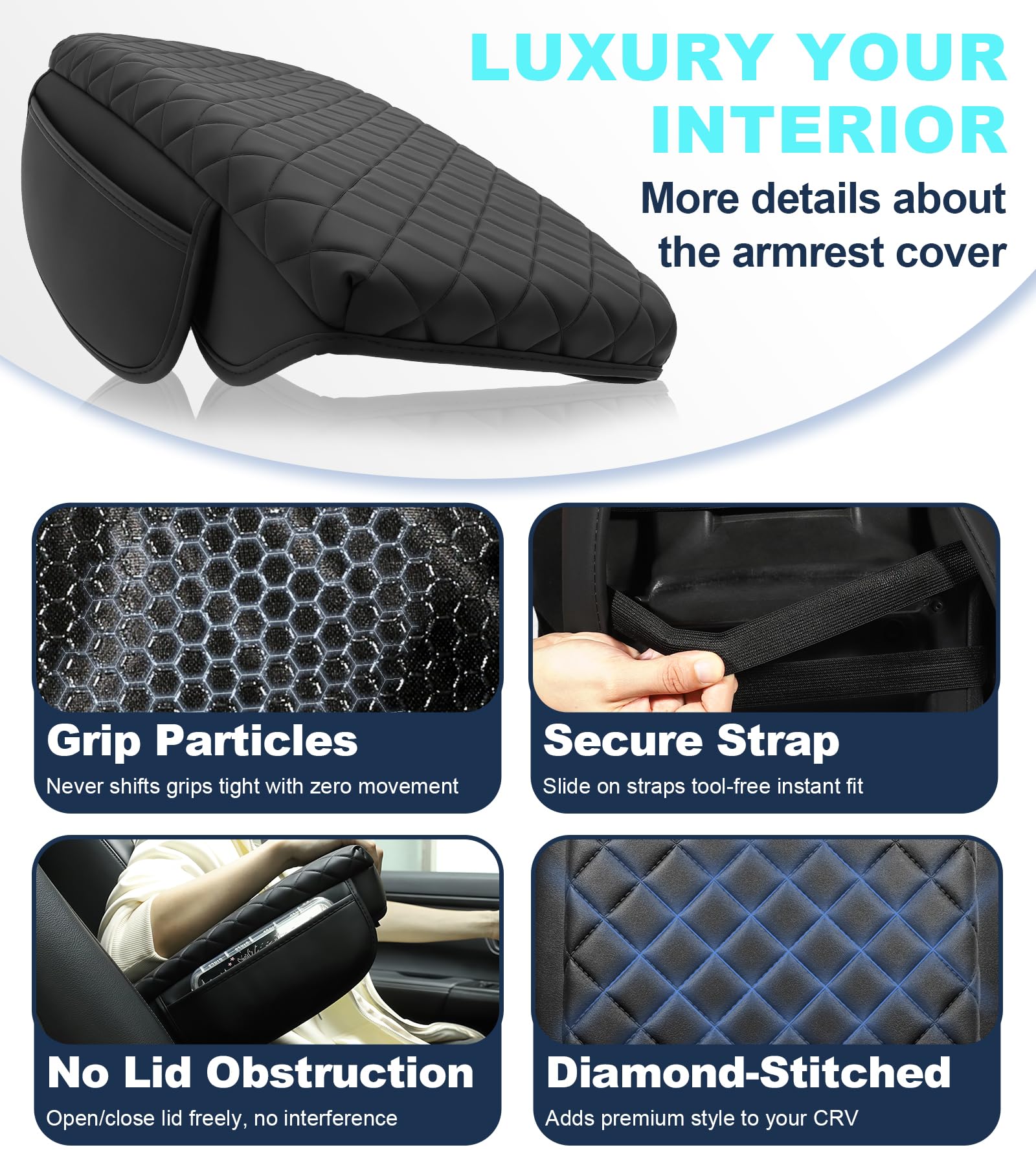 SDPVorn CR-V armrest with 1 inch lift improves ergonomic support.
