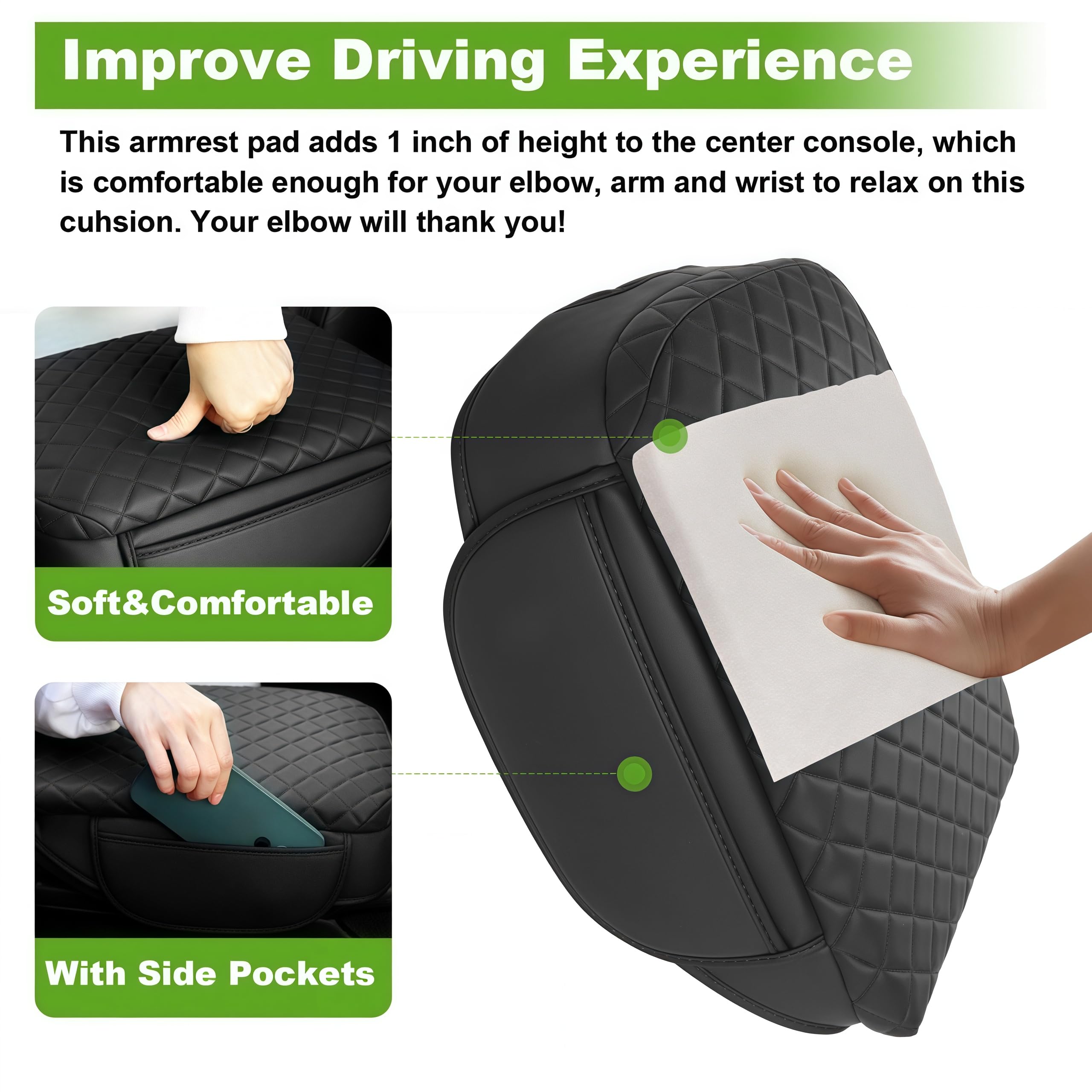SDPVorn PU leather finish for Pathfinder center console cover looks premium