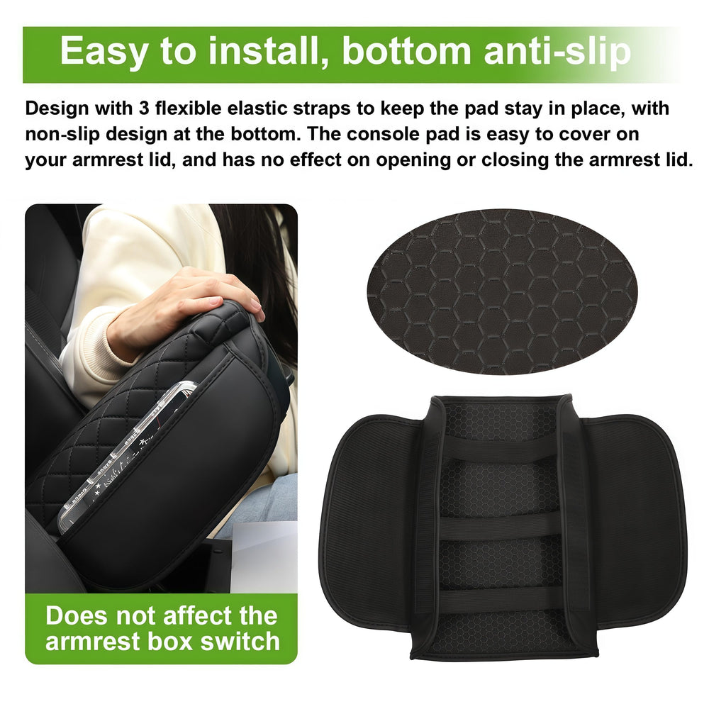 SDPVorn center console cover features two side pockets for essentials.
