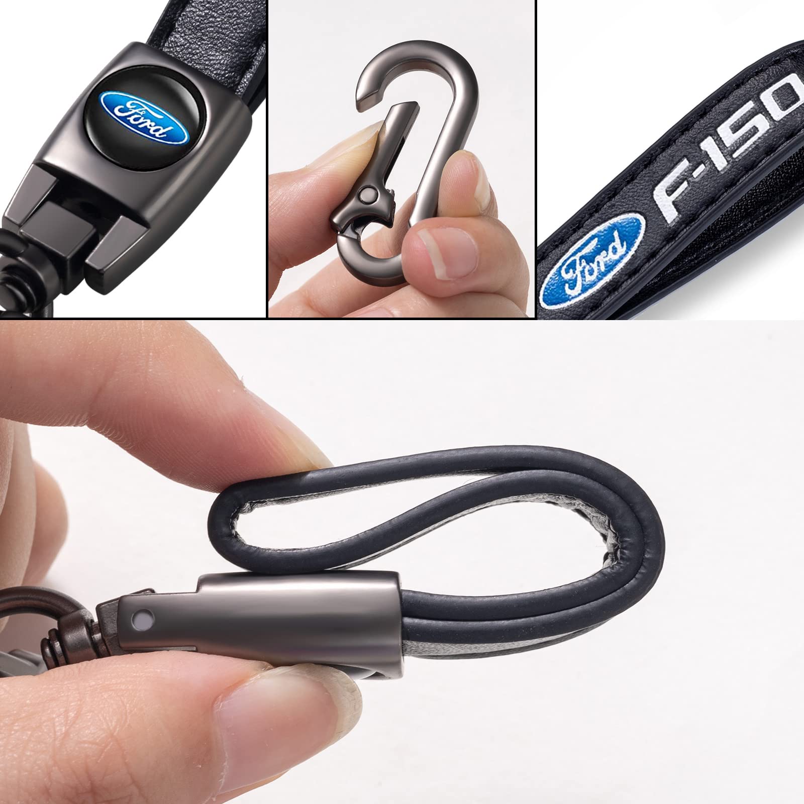 SDSHSM keychain on Ford F-150 demonstrates 360-degree rotation for convenience.