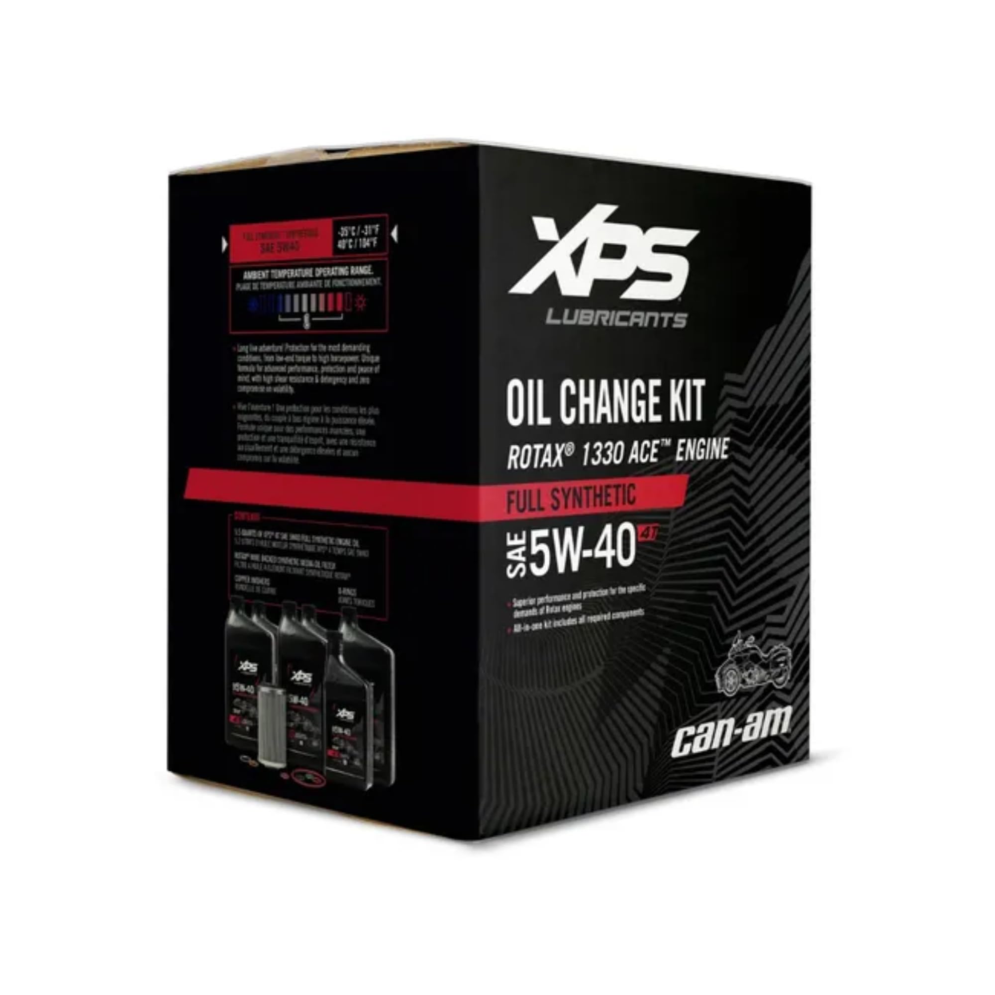 Sea-Doo Spyder oil change kit image showing filter, O-rings and washer for easy service