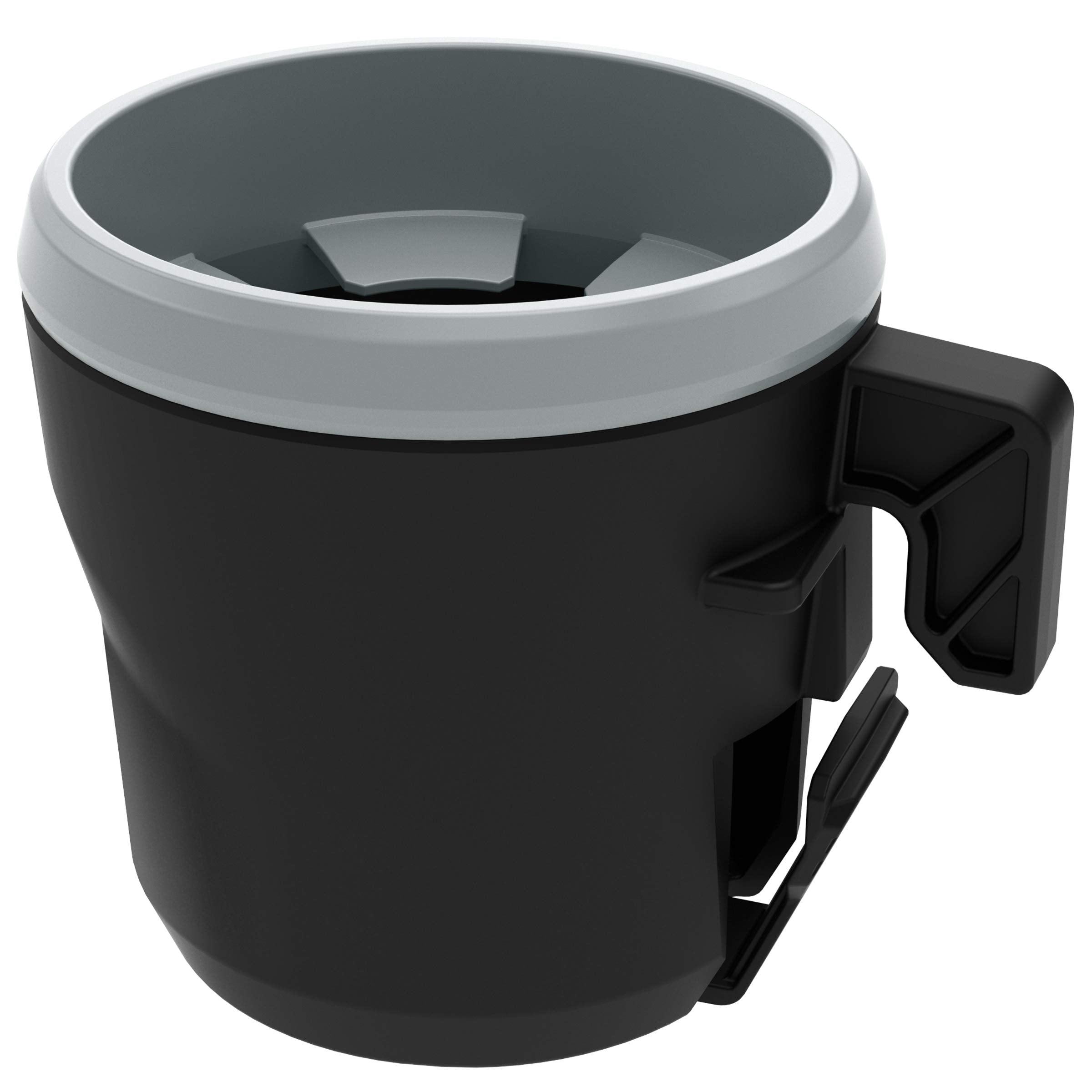 Sea-Doo LinQ cup holder with adjustable fins securely holding beverages on the ride