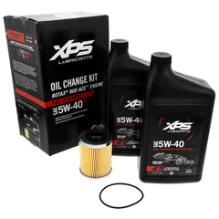 Sea-Doo OEM oil change kit with 4T 5W-40 synthetic oil for Rotax engines.