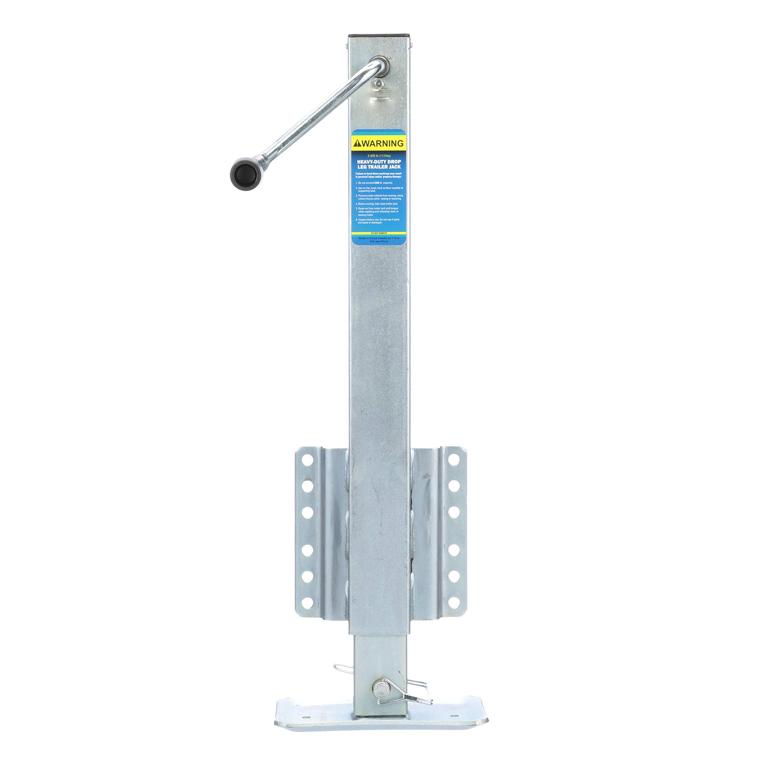 SEACHOICE heavy-duty trailer jack with fixed mount and 28.6-inch lift for level trailers